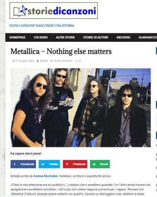 Storie di Canzoni: Nothing Else Matters - Metallica